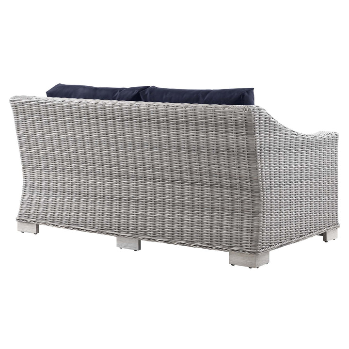 Cedar Outdoor Patio Wicker Rattan Loveseat