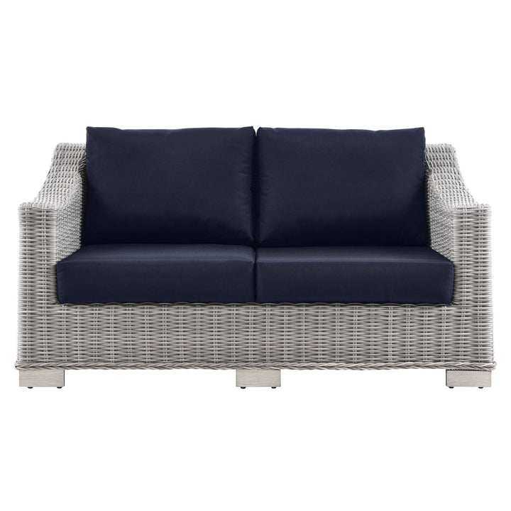 Cedar Outdoor Patio Wicker Rattan Loveseat