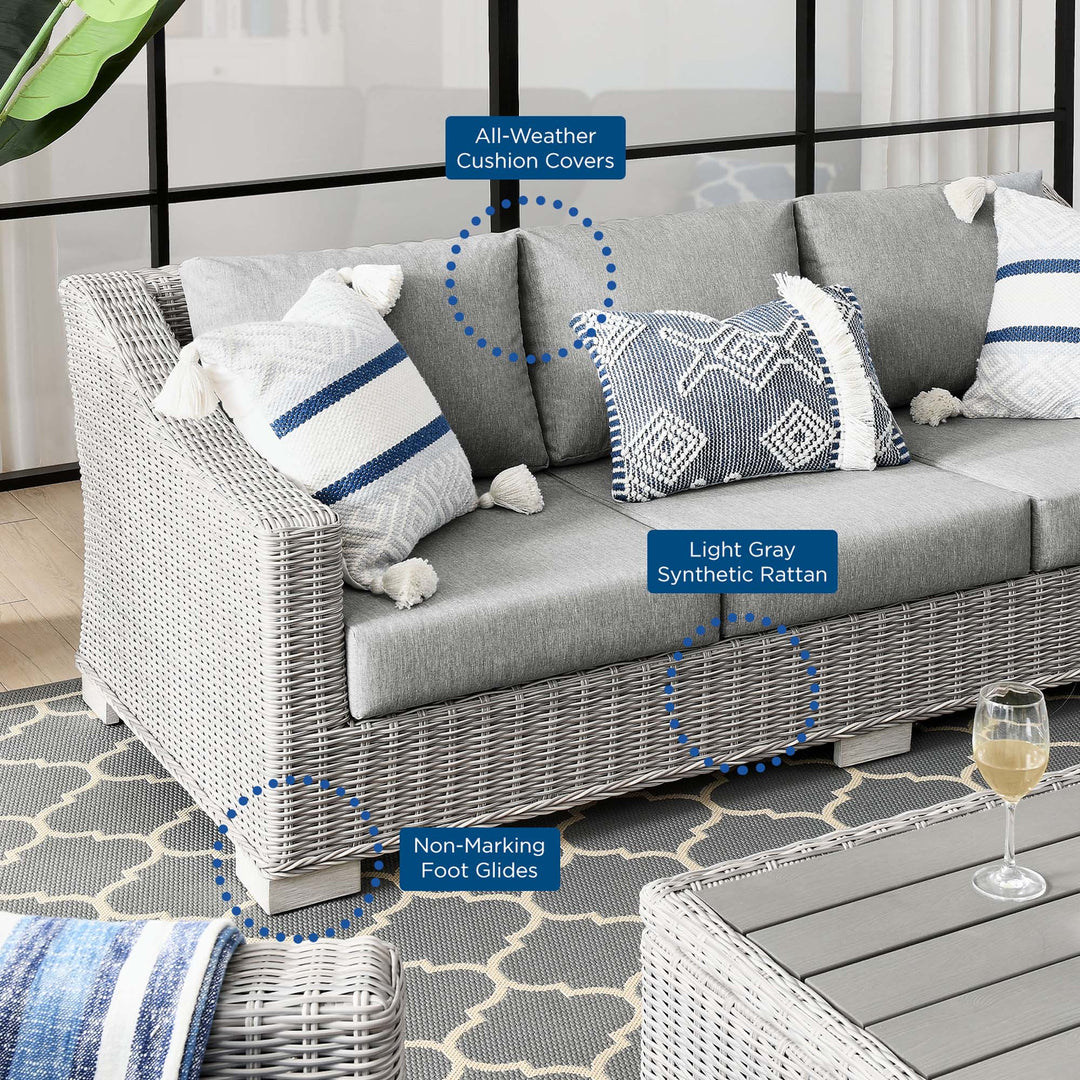 Cedarview Open-Air Patio Wicker Rattan Sofa