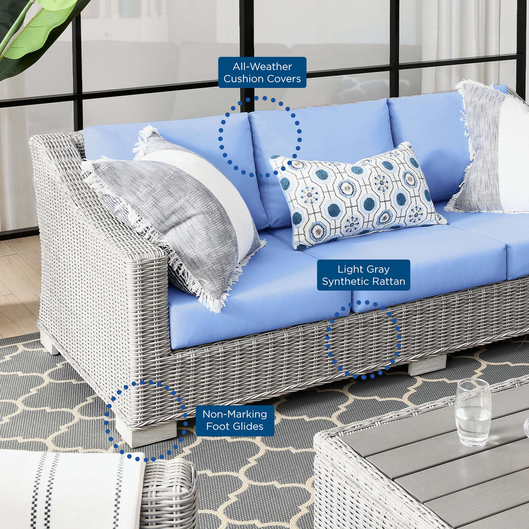 Cedarview Open-Air Patio Wicker Rattan Sofa