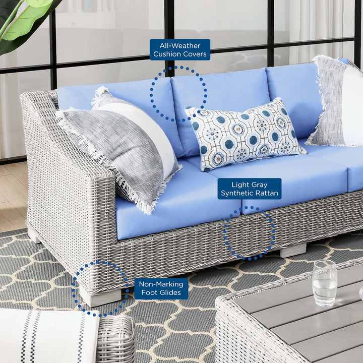 Cedarview Open-Air Patio Wicker Rattan Sofa