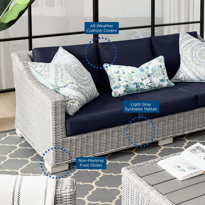 Cedarview Open-Air Patio Wicker Rattan Sofa