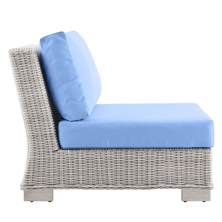 Clarion Outdoor Patio Wicker Rattan Armless Chair