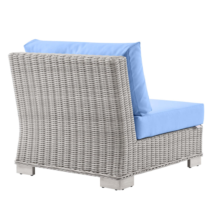 Clarion Outdoor Patio Wicker Rattan Armless Chair