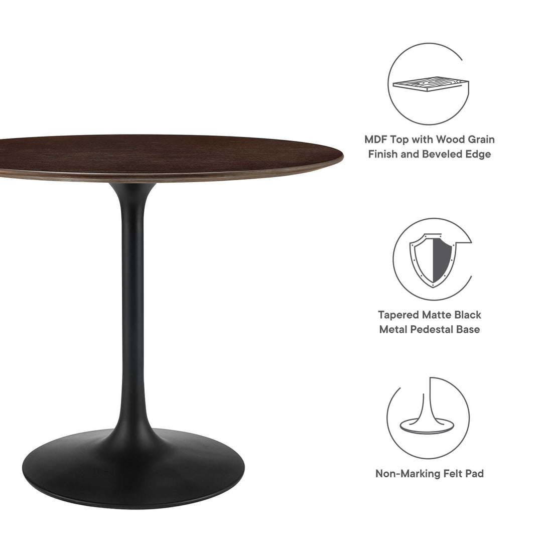 Luxe 36" Round Walnut Dining Table