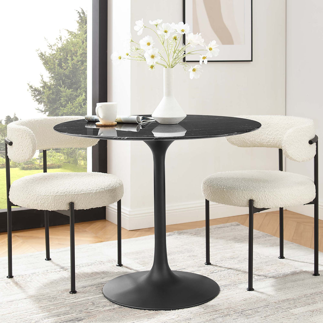 Lippa 36" Round Replica Marble Dining Table