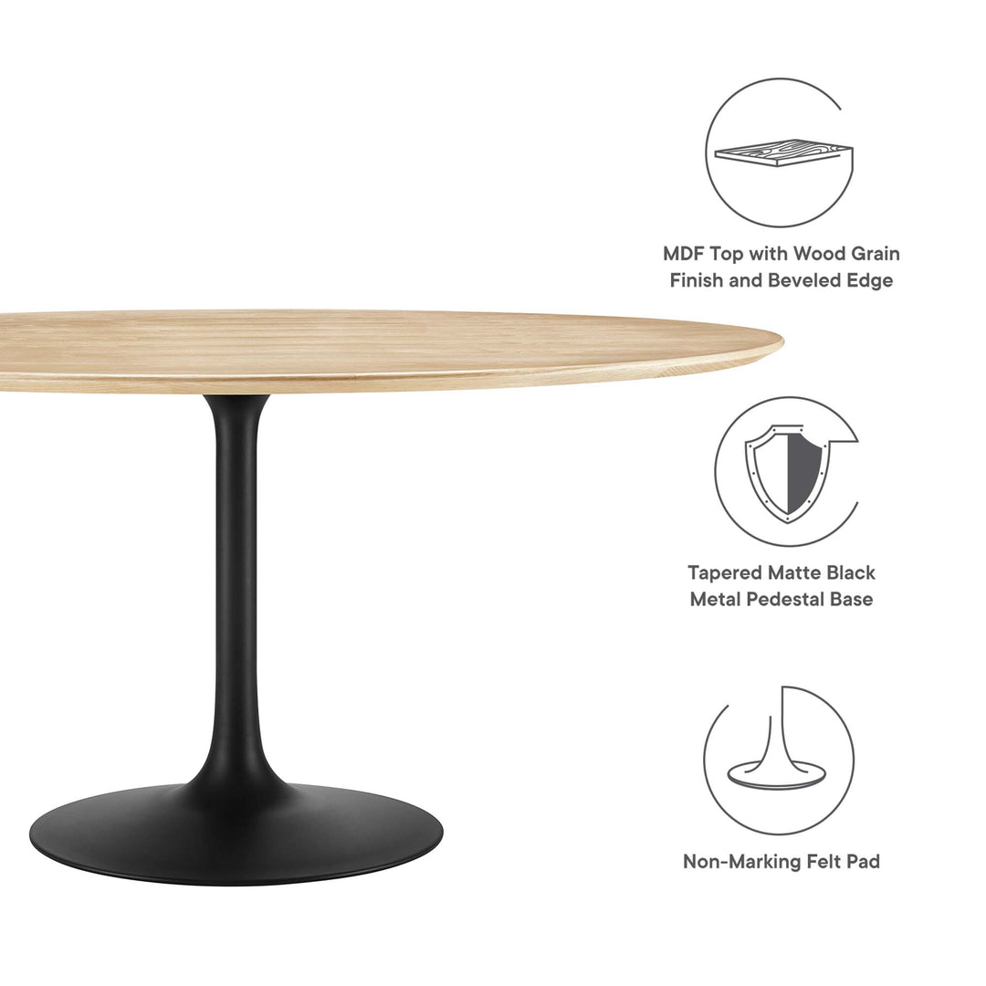 Linden 60" Round Wood Grain Dining Table