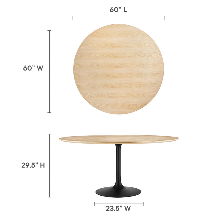 Linden 60" Round Wood Grain Dining Table