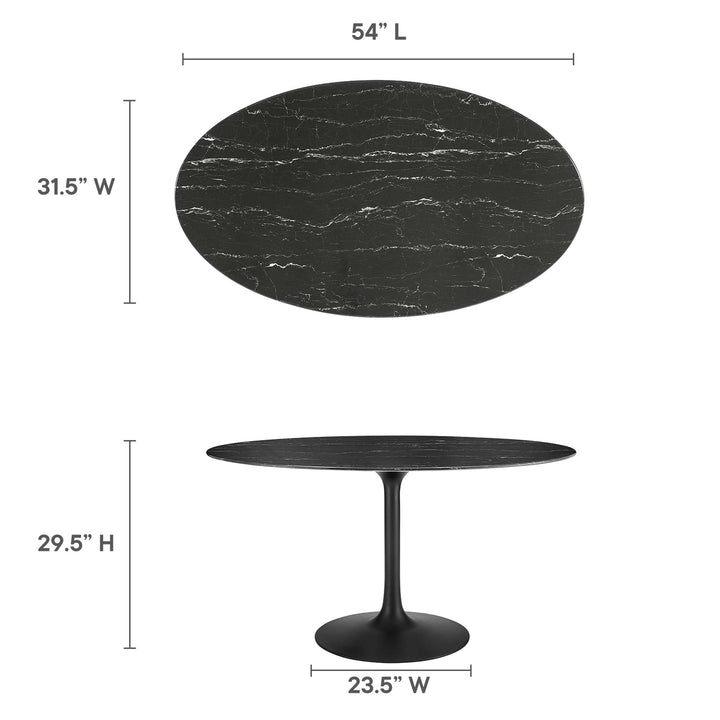 Lippa 54" Oval Onyx Dining Table