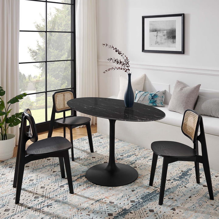 Lippa 54" Oval Onyx Dining Table