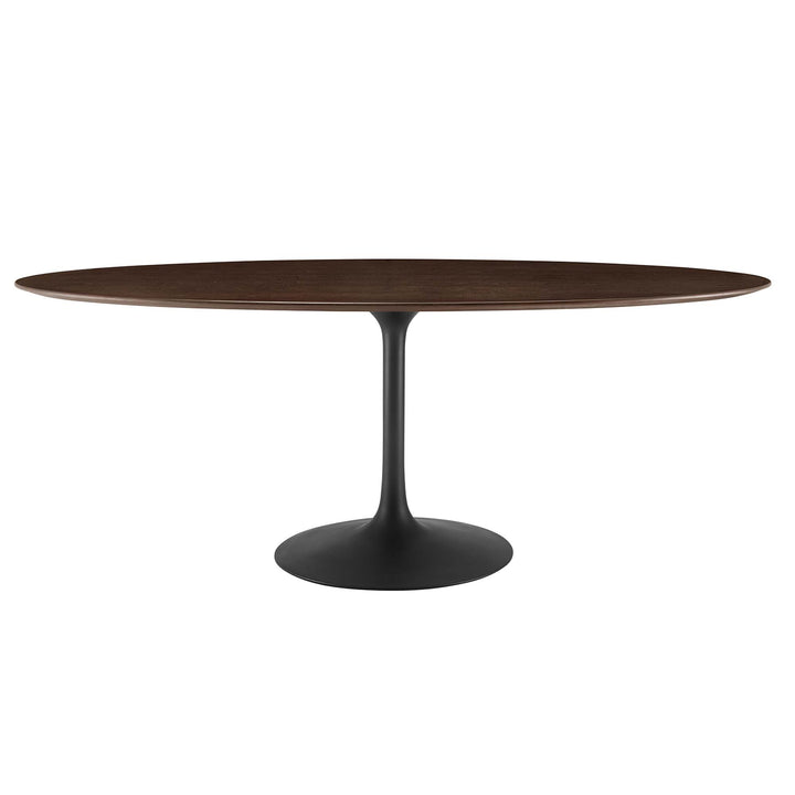 Lugano 78" Oval Wood Grain Dining Table