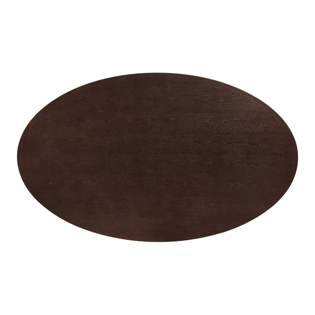 Lugano 78" Oval Wood Grain Dining Table