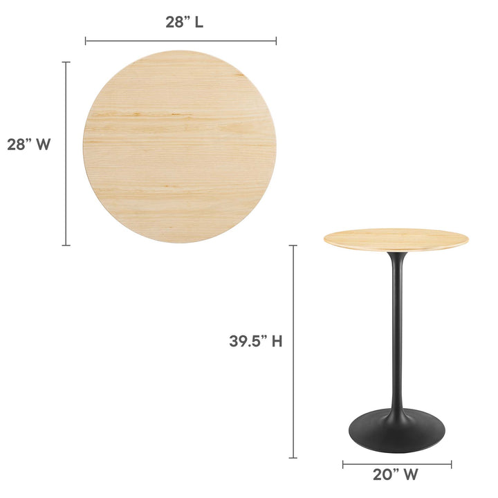 Lippa 28" Round Rustic Bistro Table