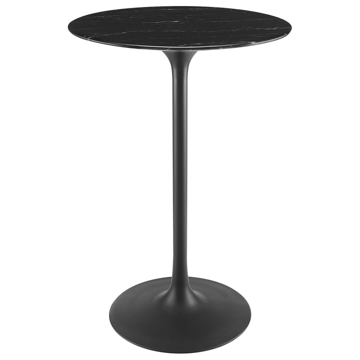 Luna 28" Round Replica Marble Bistro Table