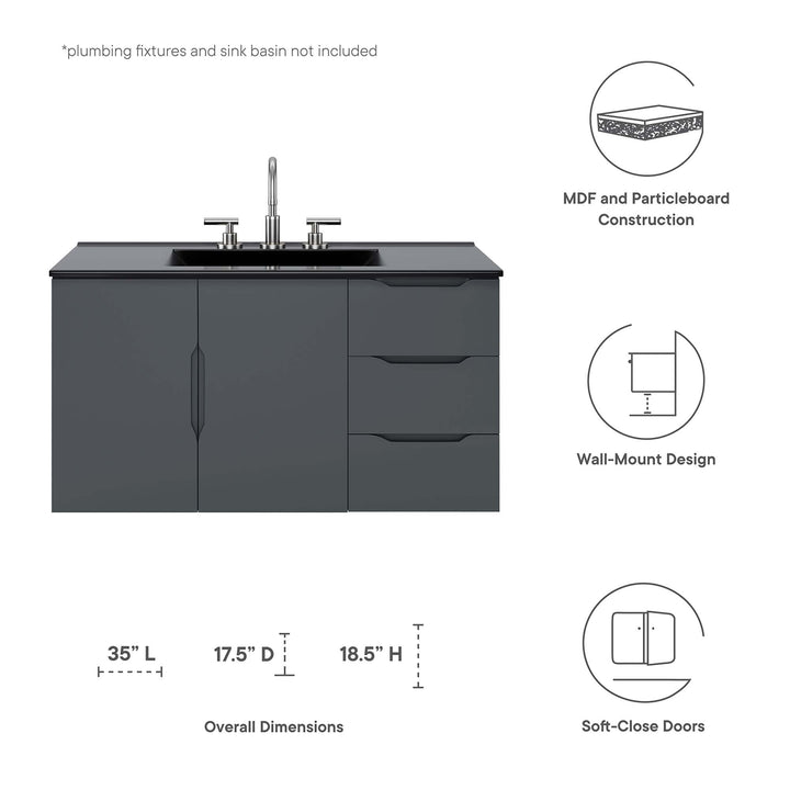 Vibrance 36" Bathroom Vanity Cabinet