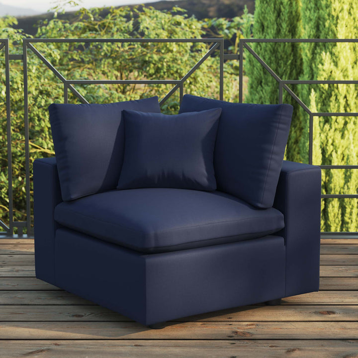 Comfy Overfilled Outdoor Patio Corner Chair