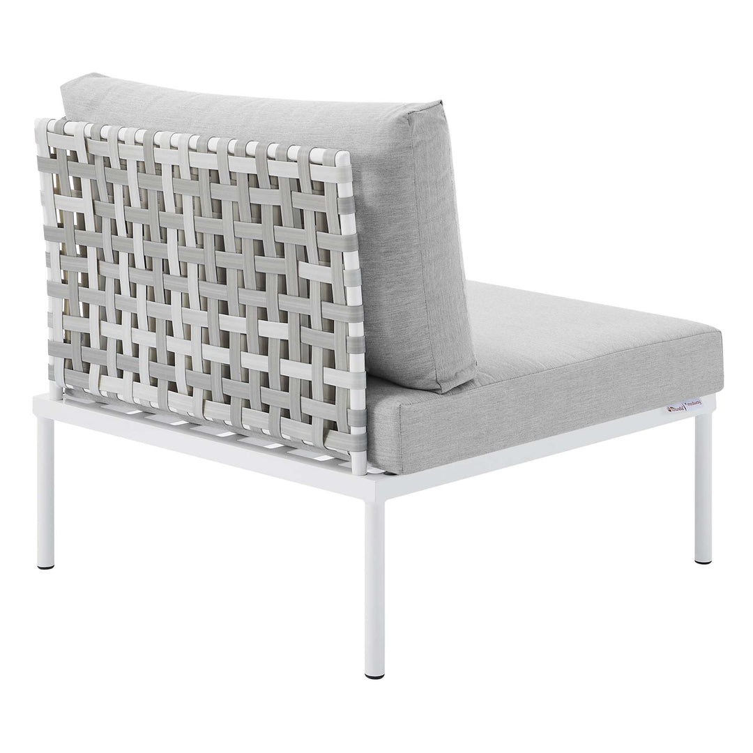 Horizon Sunbrella® Basket Weave Outdoor Patio Aluminum Armless Chair