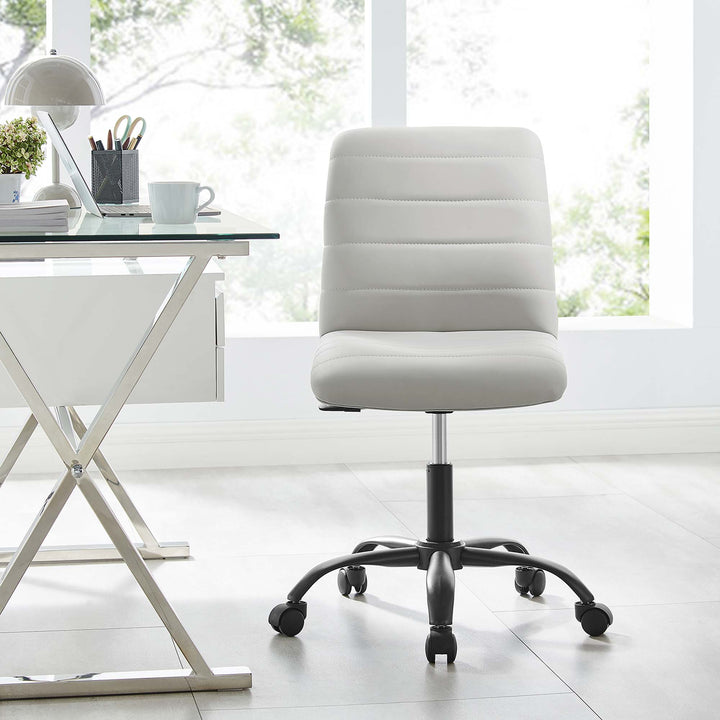 Radiant Armless Vegan Leather Office Chair