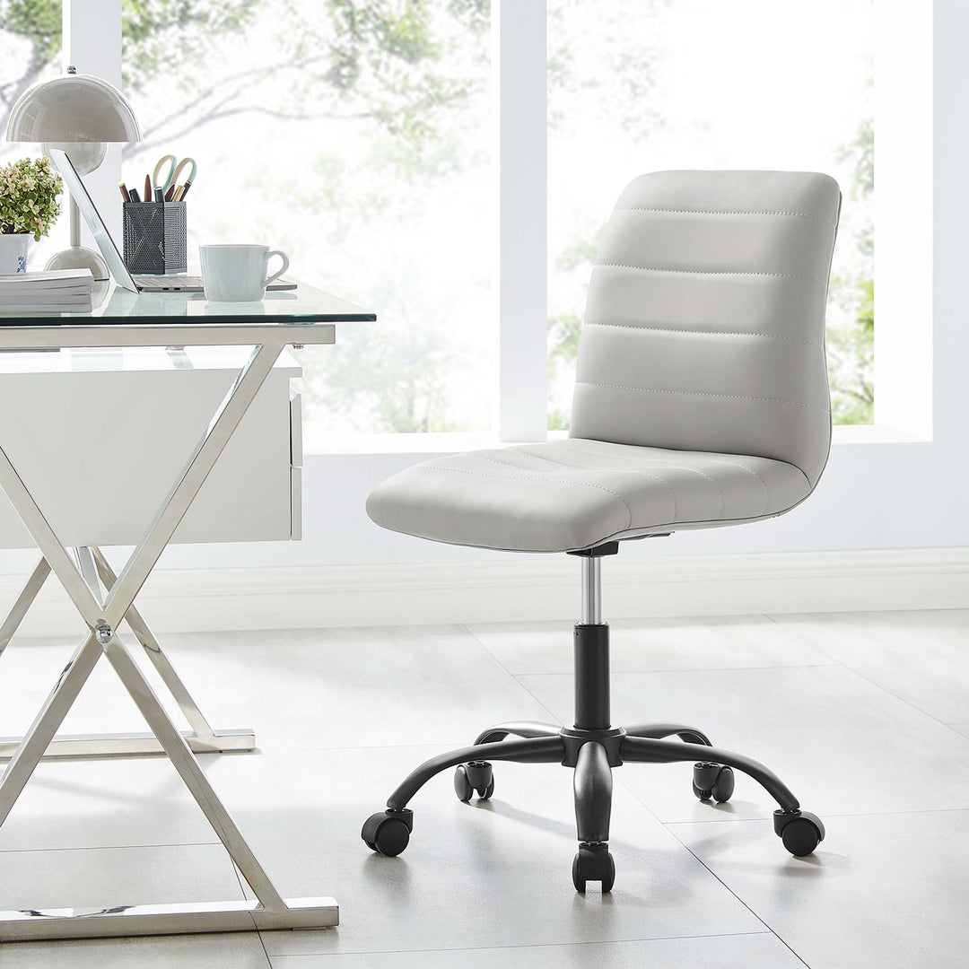 Radiant Armless Vegan Leather Office Chair