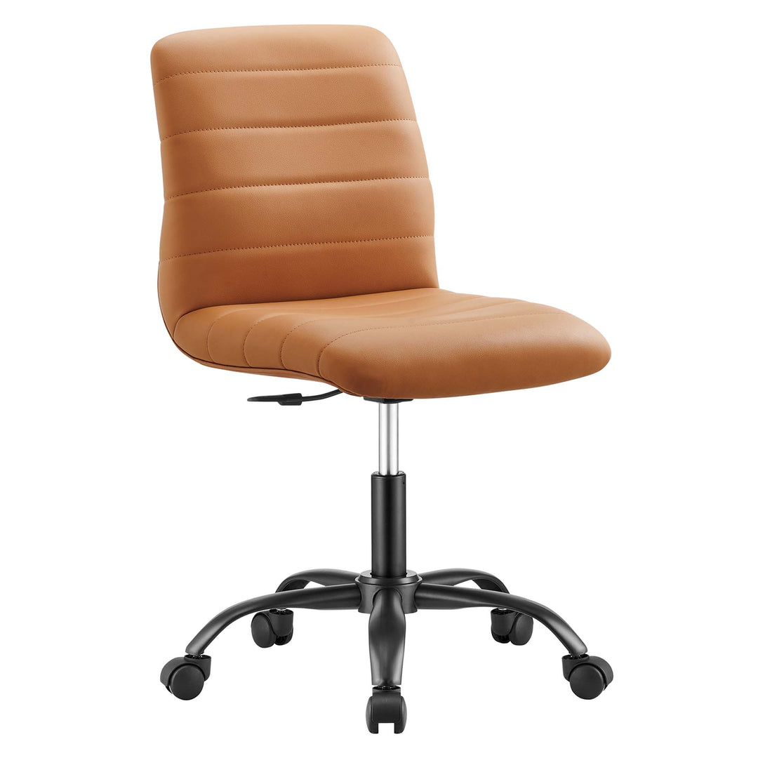 Radiant Armless Vegan Leather Office Chair