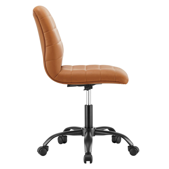 Radiant Armless Vegan Leather Office Chair