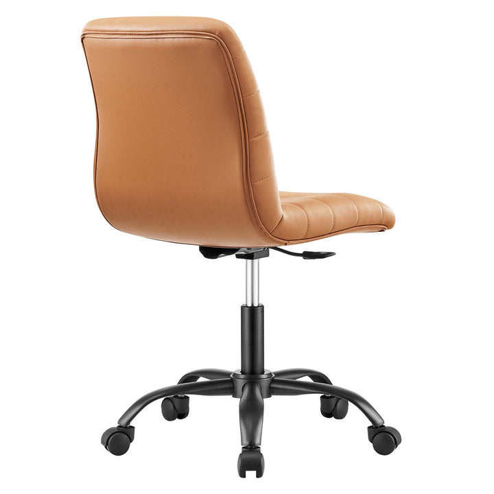 Radiant Armless Vegan Leather Office Chair