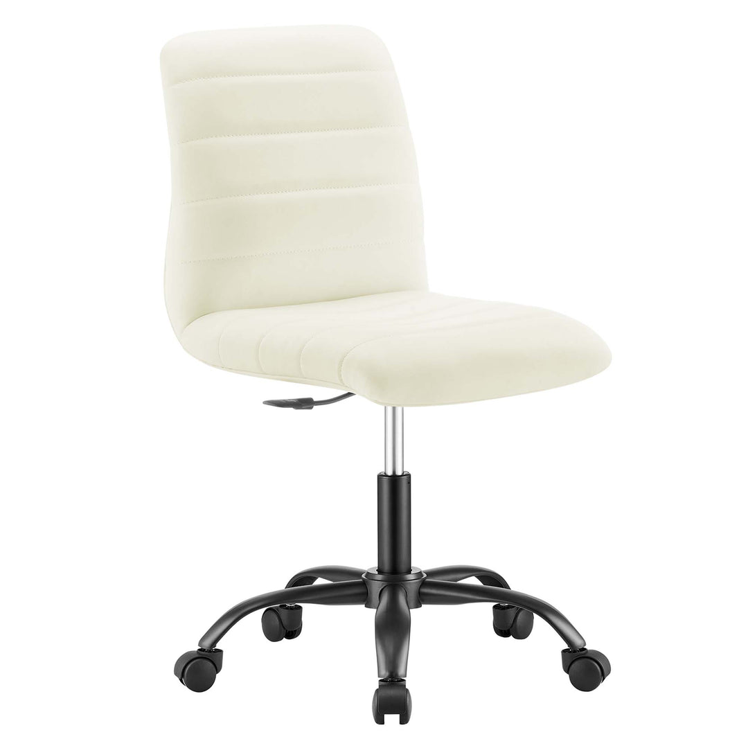 Radiant Armless Vegan Leather Office Chair