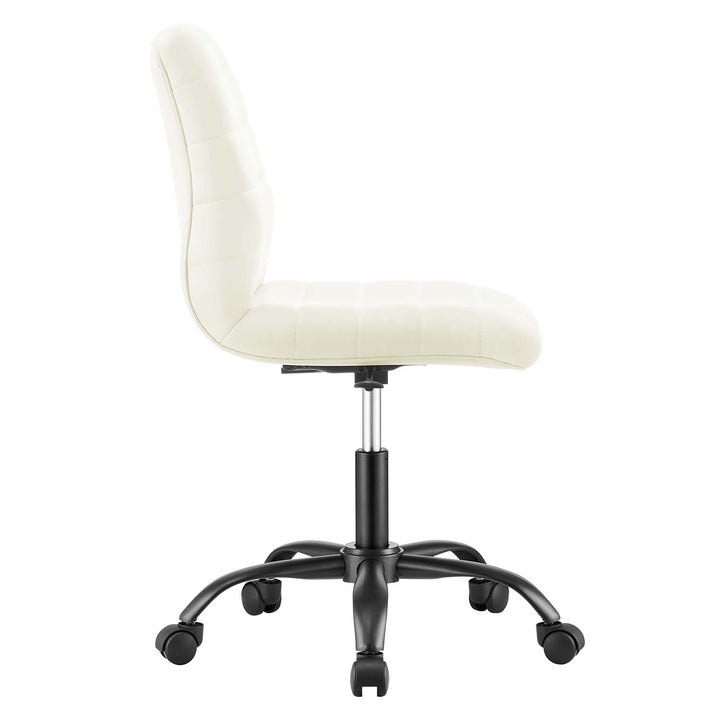 Radiant Armless Vegan Leather Office Chair