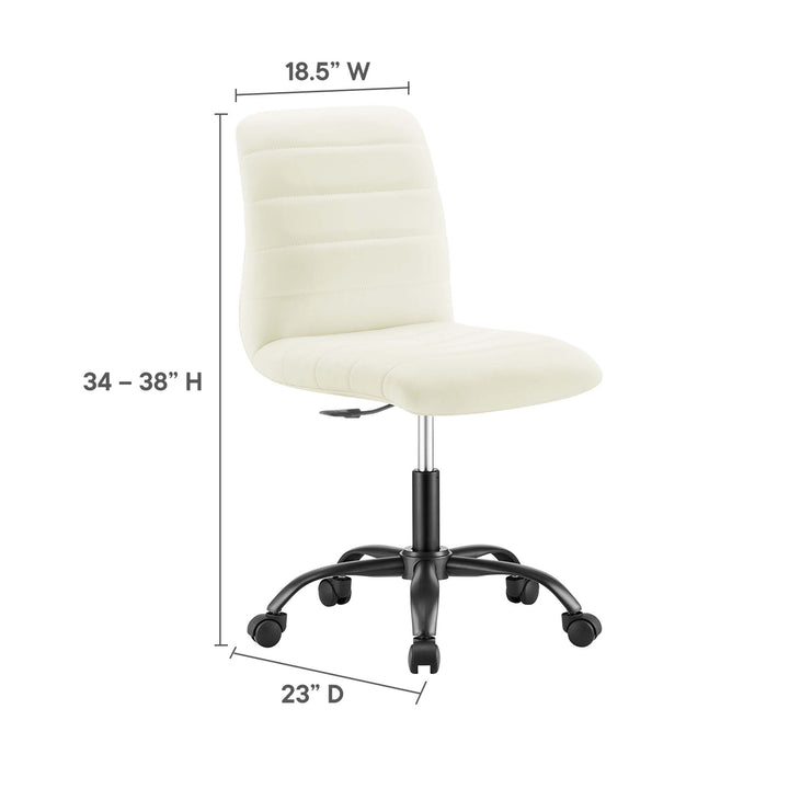 Radiant Armless Vegan Leather Office Chair