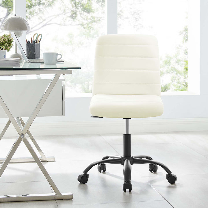 Radiant Armless Vegan Leather Office Chair