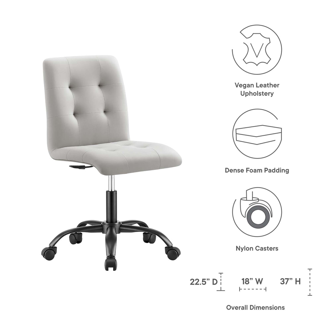 Pura Armless Vegan Leather Office Chair