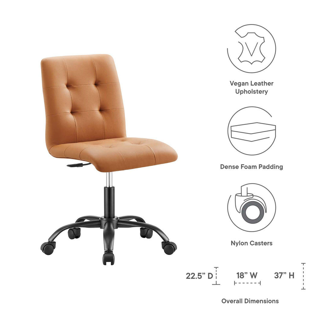 Pura Armless Vegan Leather Office Chair