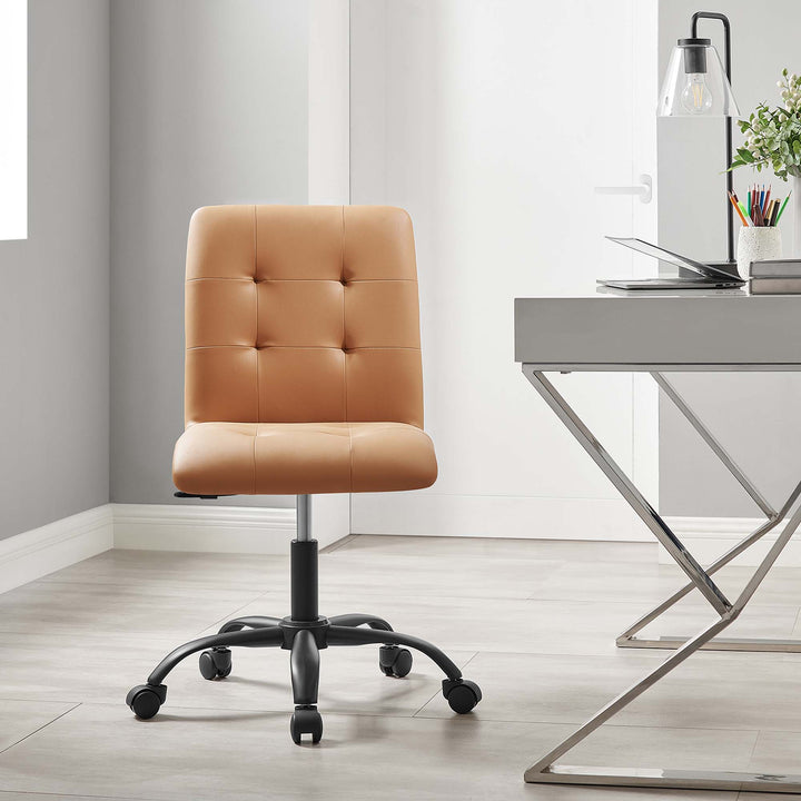 Pura Armless Vegan Leather Office Chair