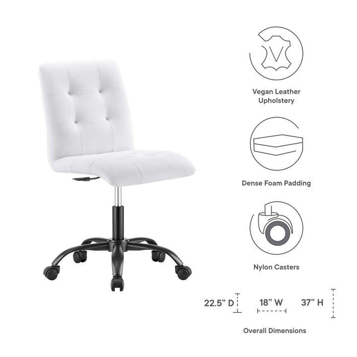 Pura Armless Vegan Leather Office Chair