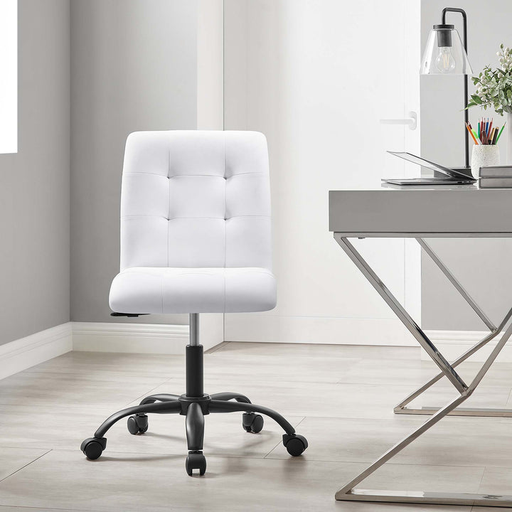 Pura Armless Vegan Leather Office Chair