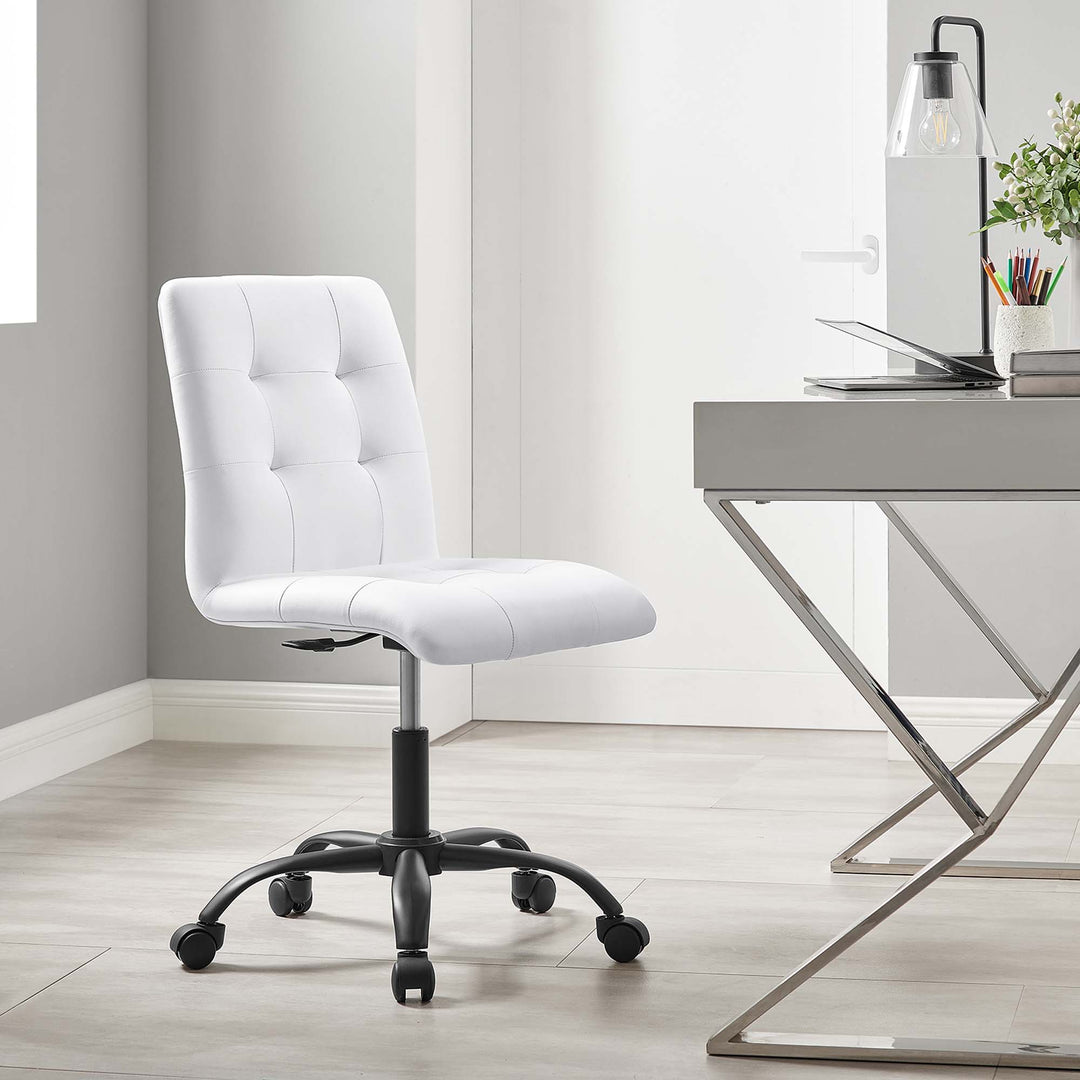 Pura Armless Vegan Leather Office Chair