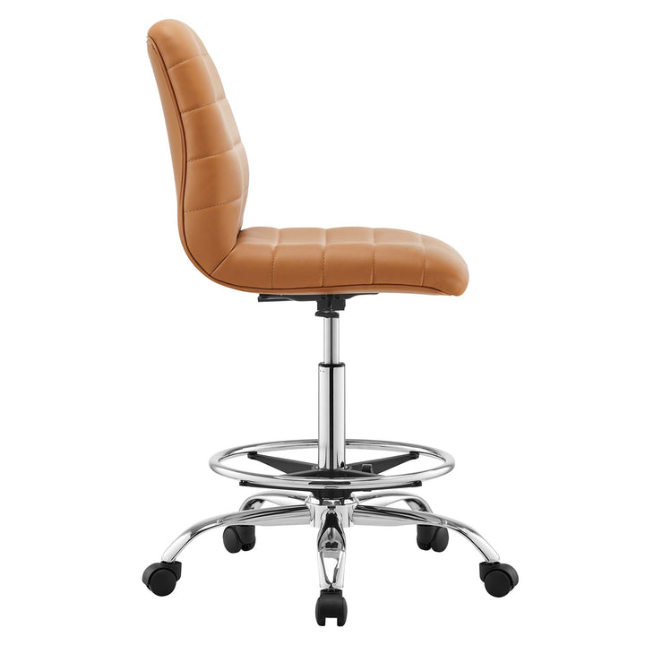 Ridgeback Armless Vegan Leather Drafting Chair