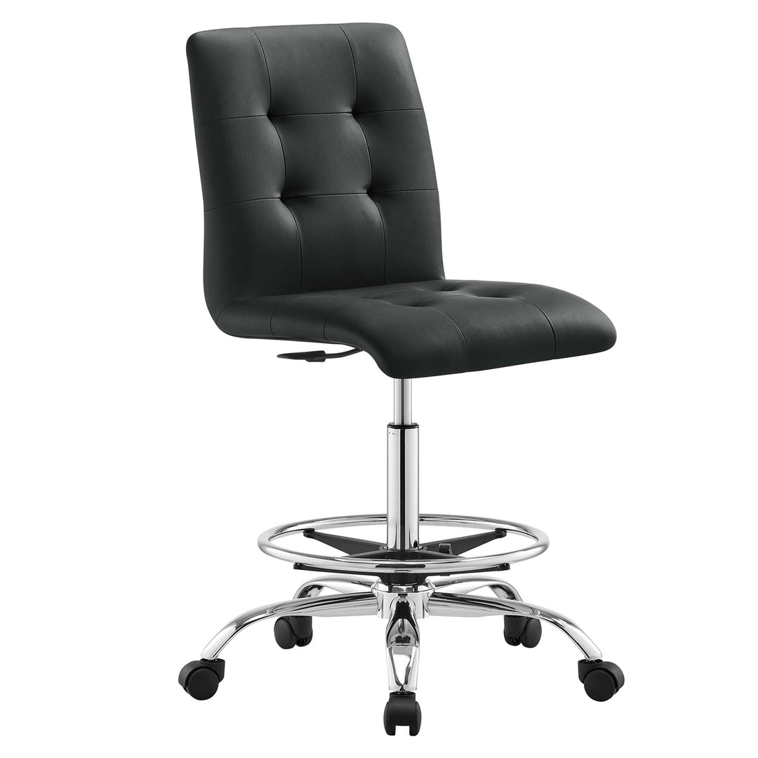 Pinnacle Adjustable Vegan Leather Drafting Chair