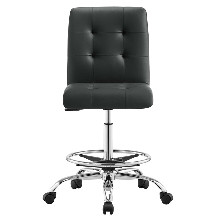 Pinnacle Adjustable Vegan Leather Drafting Chair