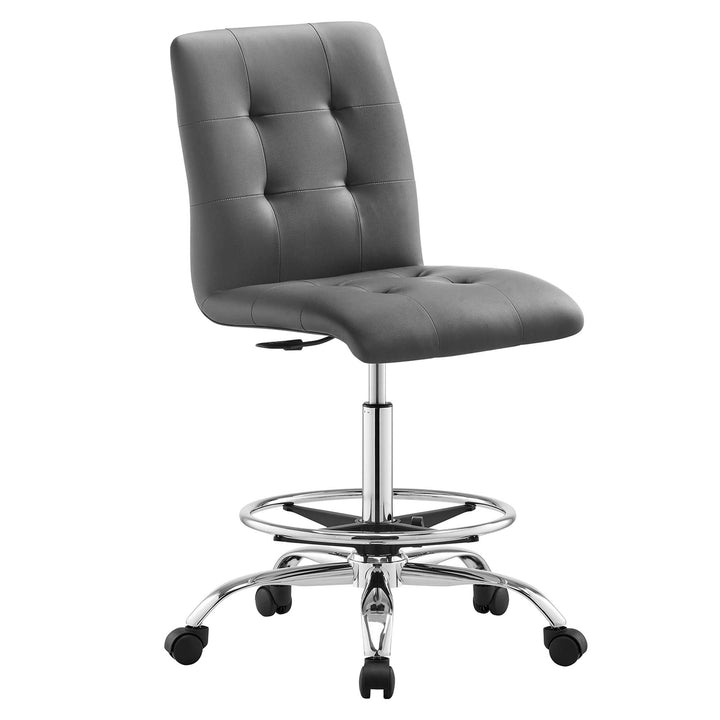 Pinnacle Adjustable Vegan Leather Drafting Chair