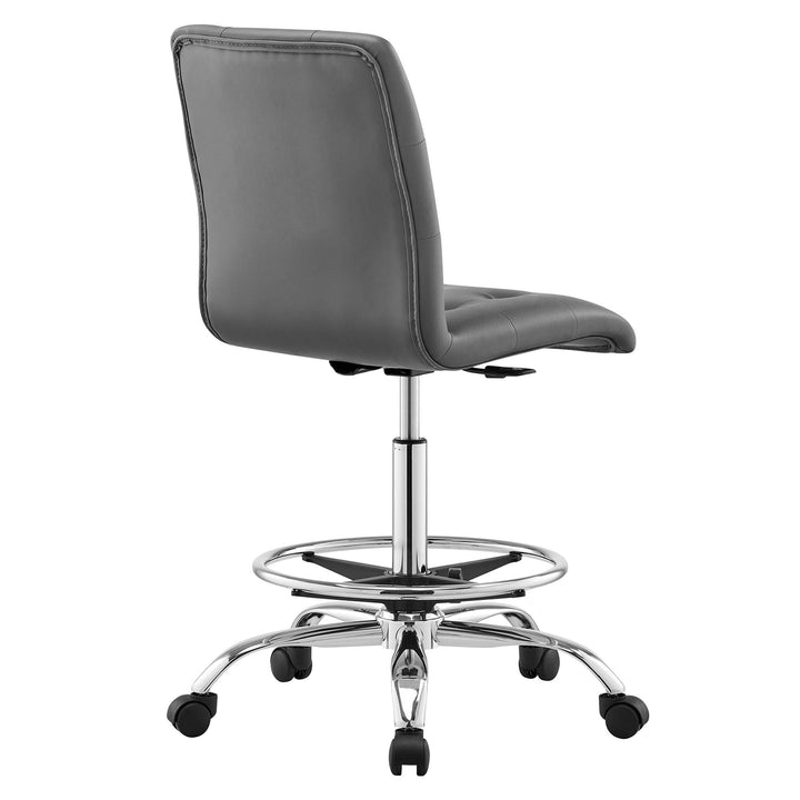 Pinnacle Adjustable Vegan Leather Drafting Chair