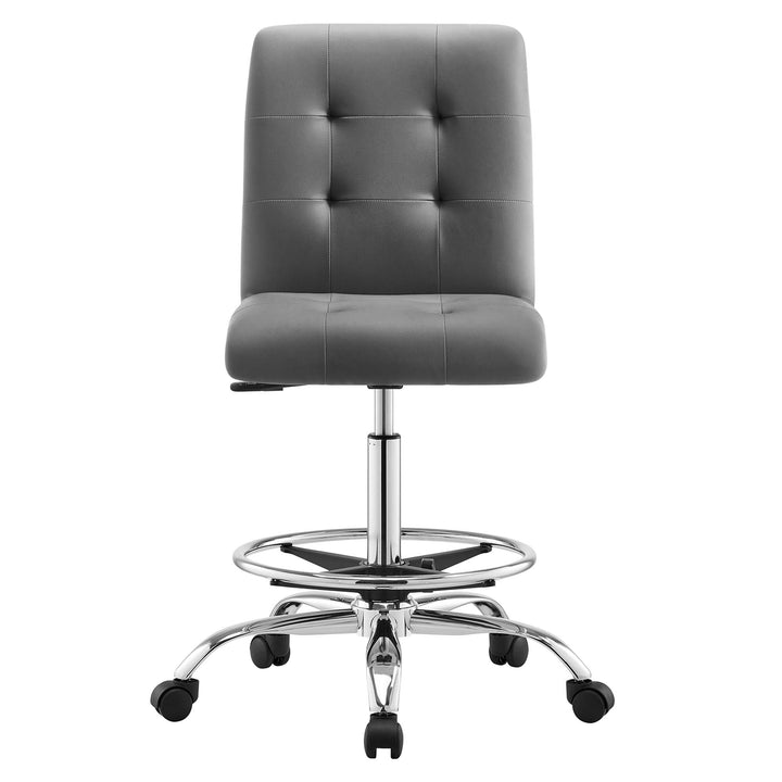 Pinnacle Adjustable Vegan Leather Drafting Chair