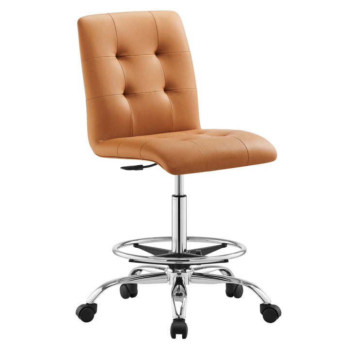 Pinnacle Adjustable Vegan Leather Drafting Chair