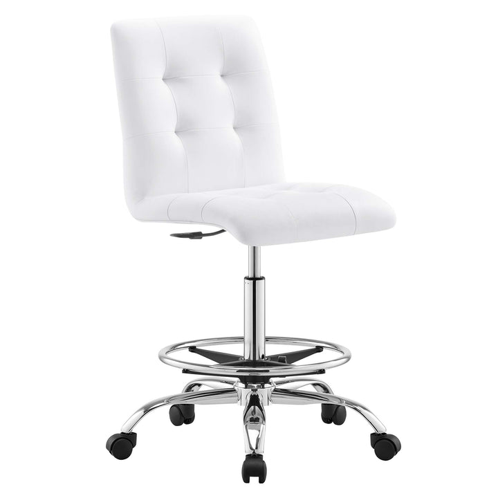 Pinnacle Adjustable Vegan Leather Drafting Chair