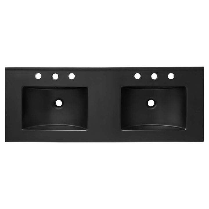 Cayman 48" Dual Basin Bathroom Sink