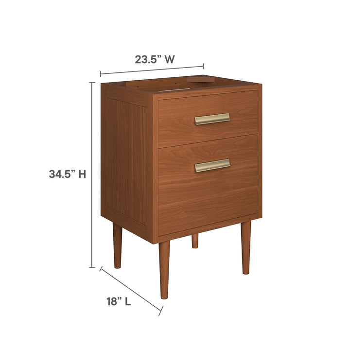 Cedar 24" Teak Wood Bathroom Vanity Cabinet