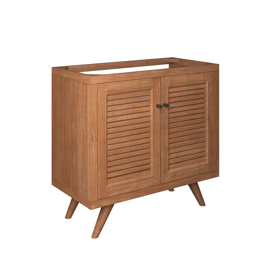 Bristol 36" Teak Wood Bathroom Vanity Cabinet