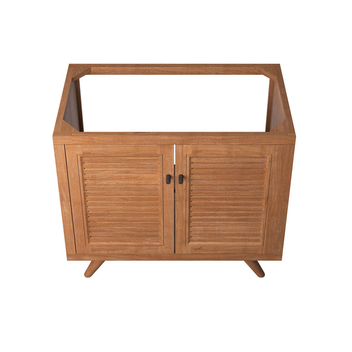 Bristol 36" Teak Wood Bathroom Vanity Cabinet