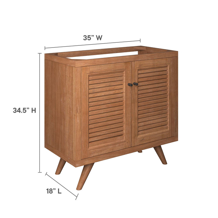 Bristol 36" Teak Wood Bathroom Vanity Cabinet