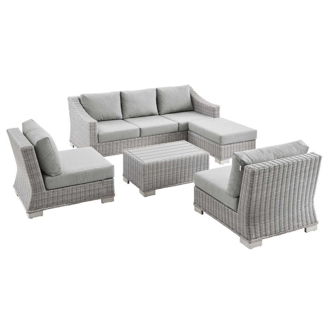 Catalina 5-Piece Outdoor Patio Wicker Rattan Furniture Set